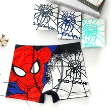 3 шт./лот, детские трусики для мальчиков, детское белье, трусы-боксеры с рисунком Человека-паука, детские трусики, трусы для малышей и подростков, От 4 до 12 лет