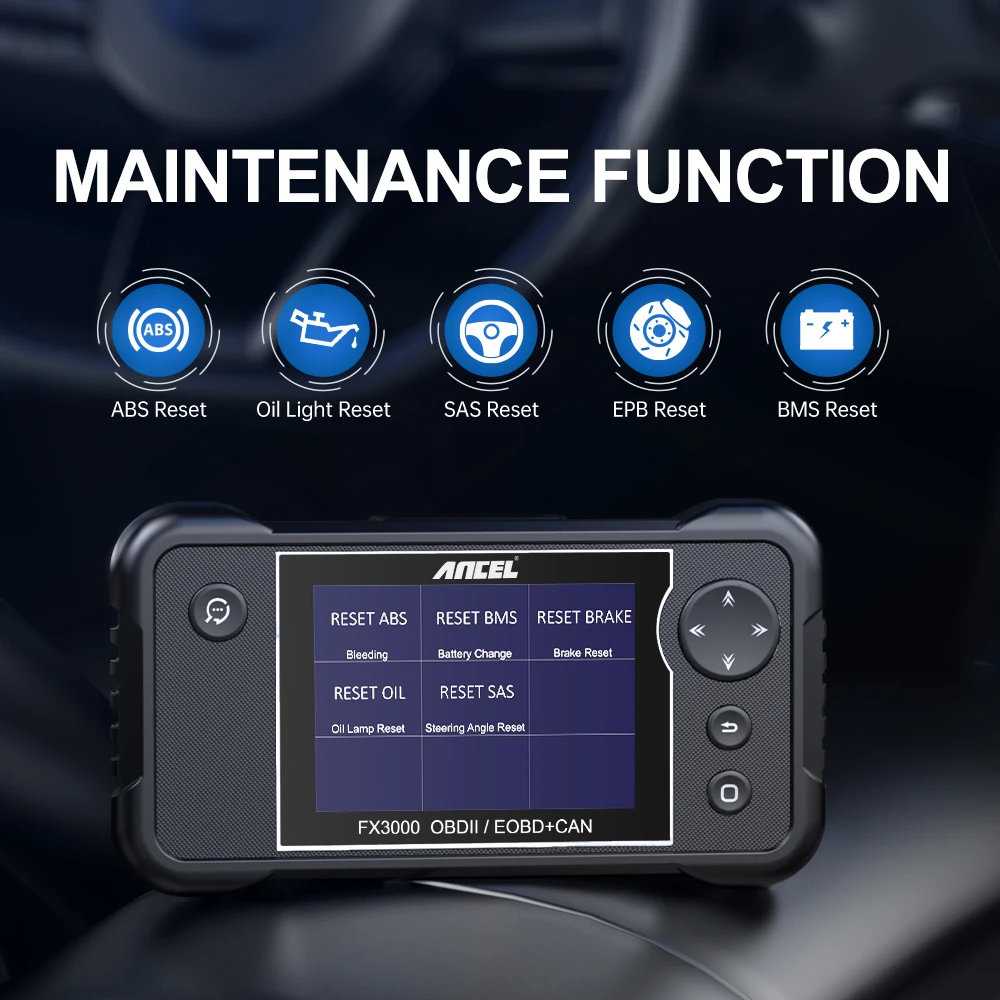 ANCEL FX3000 Elite OBD2 Automotive Scanner 4 System Car Diagnostic Tool Code Reader ABS SAS EPB Reset for Ford OBD 2 Car Tools 3