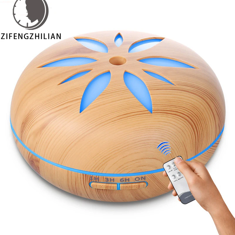 

Smart WiFi Essential Oil Diffuser Compatible with Alexa 400ml Wood Grain diffuser Ultrasonic Aromatherapy Humidifier