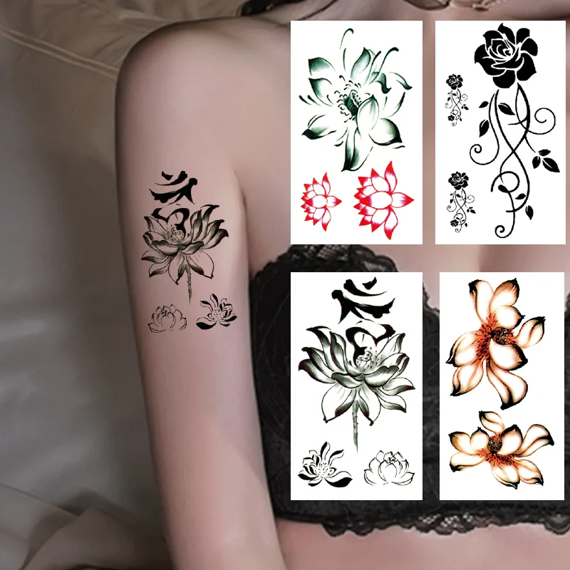Waterproof temporary tattoo for women Body art Stickers decals Tattoo girl Make up stickers Cheap things | Красота и здоровье
