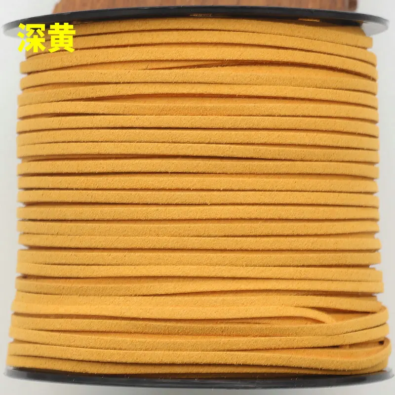 100 Yards Faux Suede Cord Leather Macrame Braided DIY Handmade Beading Bracelet Jewelry Making Flat Thread Flower wrapping Rope