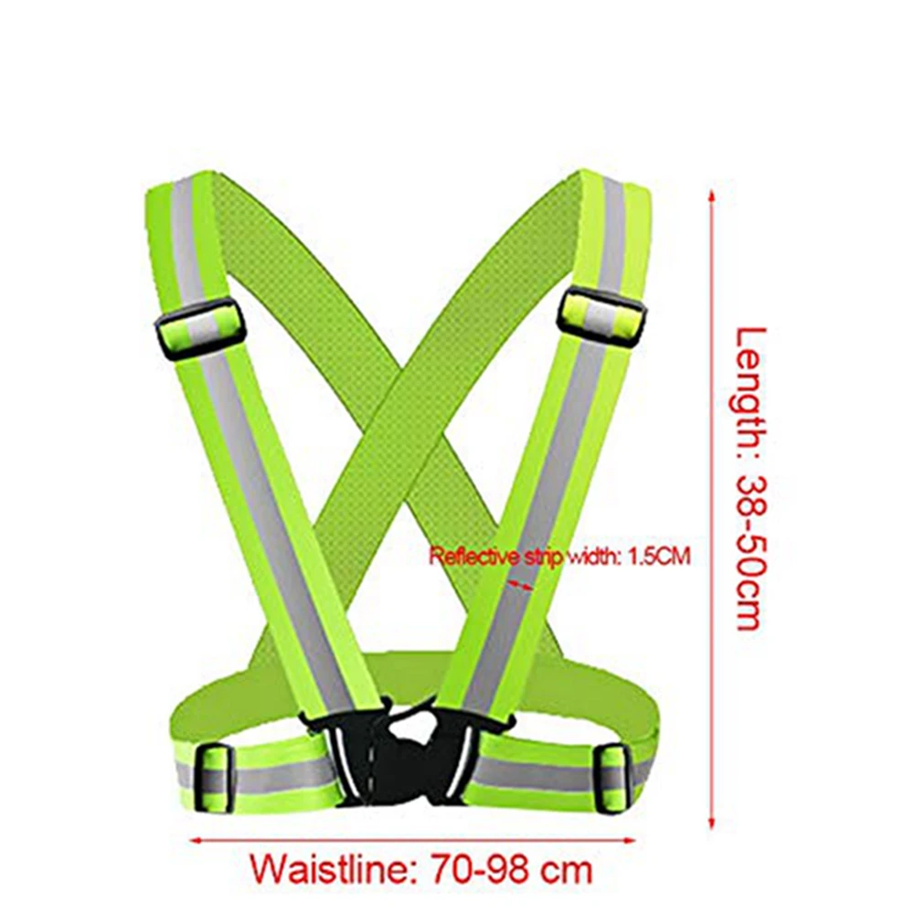 Регулируемый защитный светоотражающий жилет ремень полосатые ремни ночной бег езда на велосипеде светоотражающий ремень