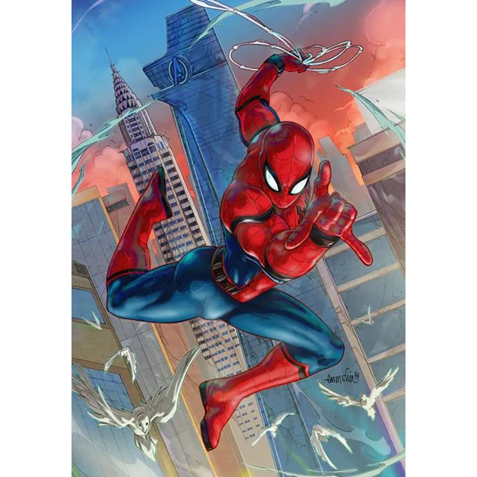 

DIY Diamond Paintings Movie Spider Man Cross Stitch Picture 5d Full Round/Square Drill Embroidery Mosaic Boy Bedroom Decor Gift