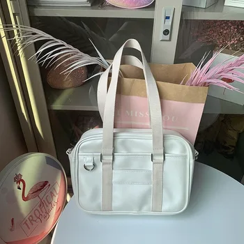 

2020Uniform Bag Second Element of Students Commuter Bag Anime Peripheral PU Leather Hand School Bag Small hand bag bucket bag