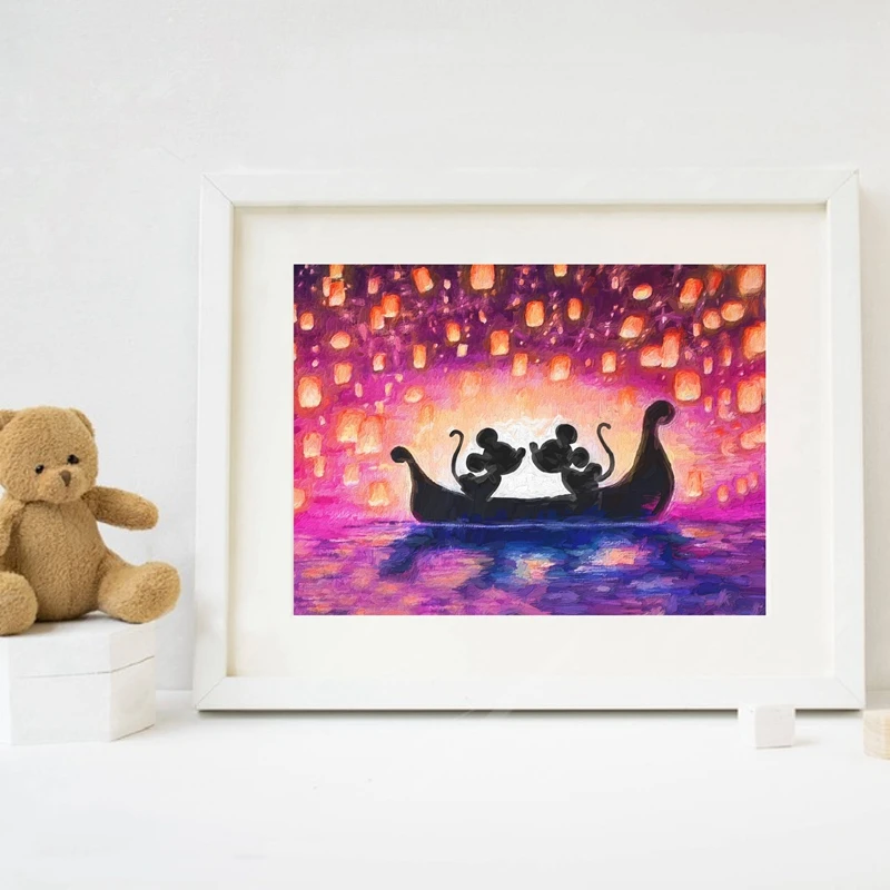 Mickey Mouse and Minnie Mouse Prints Kids Room Decor