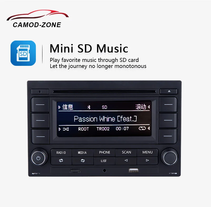 Автомагнитола Bluetooth RCN210 CD-плеер USB MP3 AUX 31G 035 185 для VW Polo 9N Golf Jetta MK4 Passat B5 RCN 210