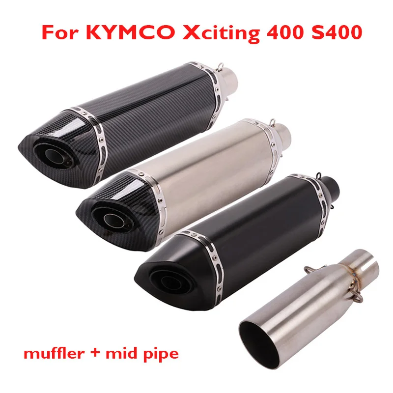 

Motorcycle Exhaust System Muffler Escape Silencer Pipe Middle Connection Tube Middle Link for KYMCO Xciting 400 S400