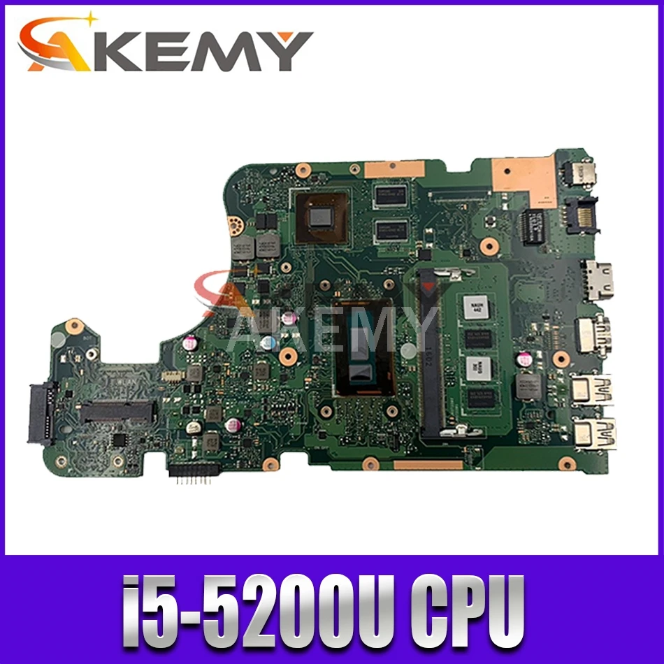 Akemy X555LD Материнская плата ноутбука для Asus X555LP X555L X555 Тестовая бортовая 4G RAM i5 5200U