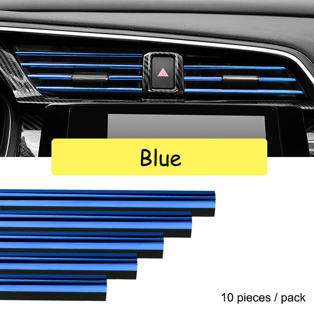 Car Air Conditioner Outlet Decorative U Shape Moulding Trim Strips Decor Universal Car Styling Accessories