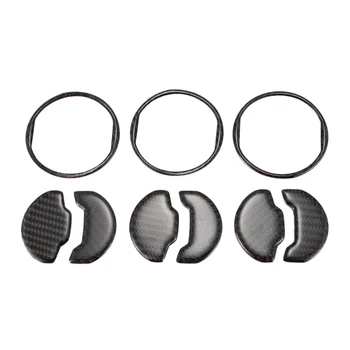 

for Ford Mustang Carbon Fiber Car Interior Central Air Conditioner Outlet Decorative Cover Sticker 2015 2016 2017 Accessories.