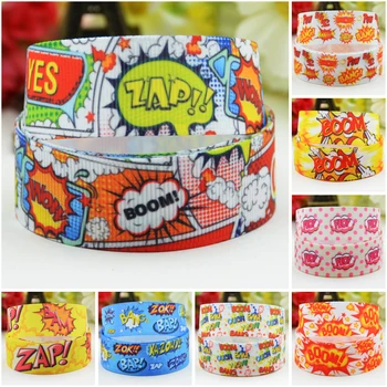 

22mm,25mm,38mm,75mm Explosion Cloud Cartoon Character printed Grosgrain Ribbon party decoration 10 Yards Mul070