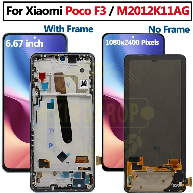 Frame+touch Screen Panel Digitizer | Poco F3 Amoled Original