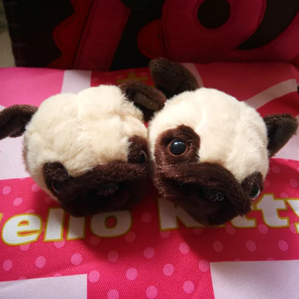

Lifelike Mini Bulldog Pug Dog Simulation Animal Brooch Stuffed Plush Toy Doll Children Birthday Gift