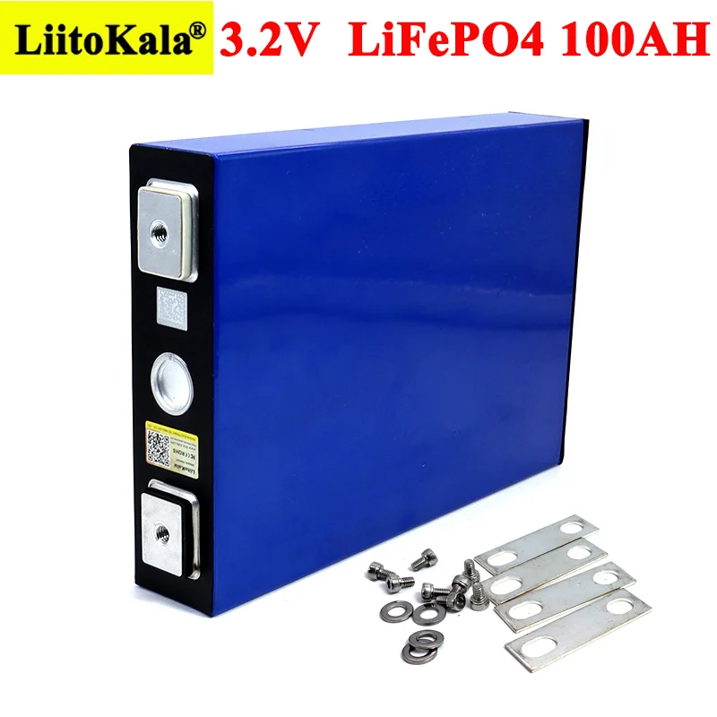 

1PCS Liitokala 3.2V 100Ah Battery LiFePO4 Lithium phospha Large capacity DIY 12V 24V Electric car RV Solar Energy storage system