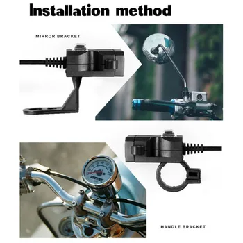 

Mirror Bracket Motorcycle USB Charger USB Motorcycle Charger Practical