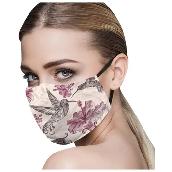 

Adults Floral Bird Printed Outdoor Reusable Washable Breathable Face Mask Reuseable Mouth Mask Washable Mouth Mask Mouth Face Ma