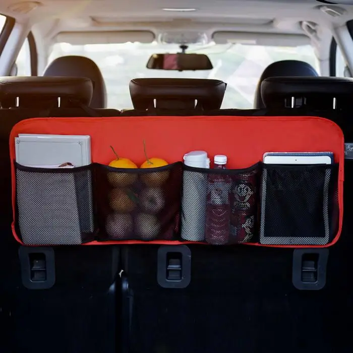 Автомобильный органайзер для багажника, сумка для экономии пространства, карго, сетчатые карманы, сумка для хранения, автомобильный
