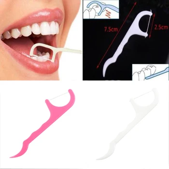 

25pcs Dental Flosser Wire Stick Interdental Brush Teeth Stick Toothpicks Tooth Dental Floss Pick Oral Tool
