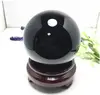 50-200mm Natural Black Obsidian Sphere Large Crystal Ball Healing Stone+Pedestal 4