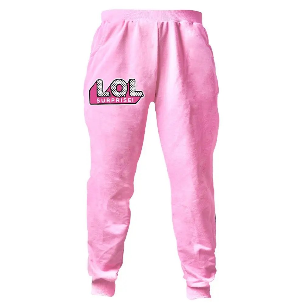 Children's Spring/Autumn Pink Hoodie Set Girls' Fashion Cartoon Print Casual 2 Piece Set Kid/Baby Long Sleeve Cotton Clothes