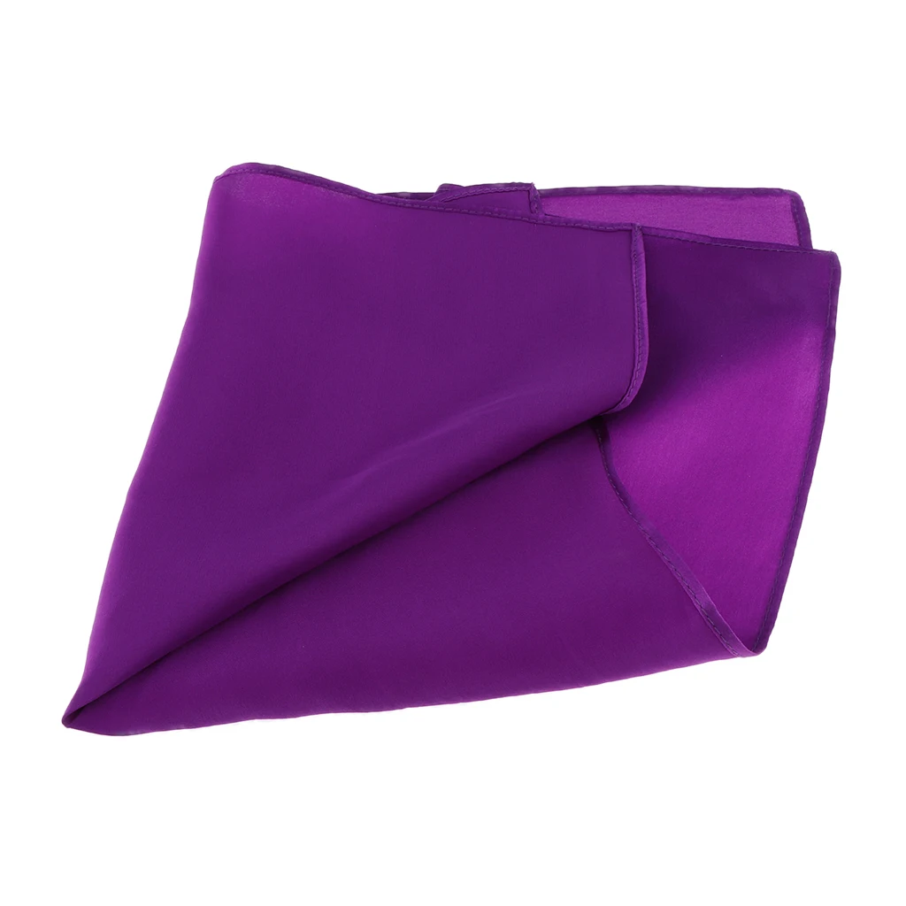 Men’s Gentle Pure Mulberry Silk Pocket Square Plain Solid Handkerchief Variety Colors 