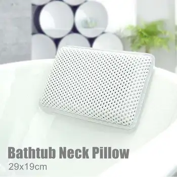 

Soft Thicken PVC Foam Bath Pillow Sponge SPA Headrest Bathtub Neck Pillow Backrest Suction Cup Neck Cushion Bathroom 29x19cm