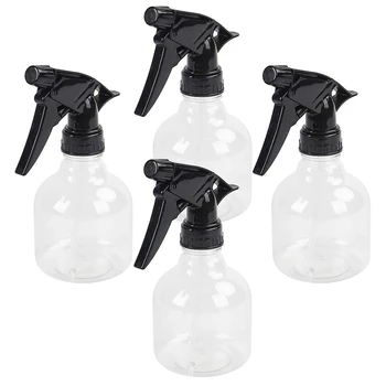 

Plastic Spray Bottles 4Pcs 8Oz Empty Clear Spray Bottle with Black Trigger Sprayers,Adjustable Nozzle,or Cleaning
