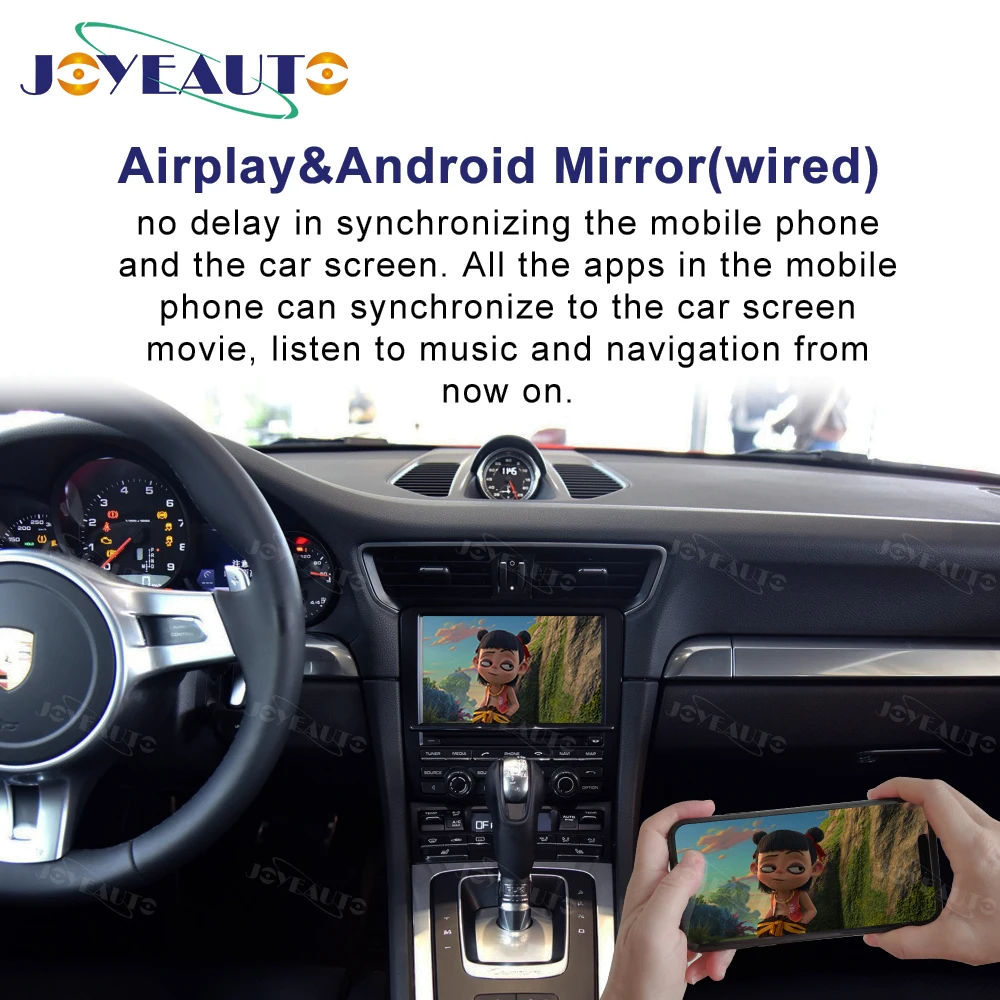 Joyeauto OEM беспроводной Apple CarPlay для Porsche PCM 3 1 2010 2016 Cayenne Macan Cayman Boxster 911 Android авто зеркало