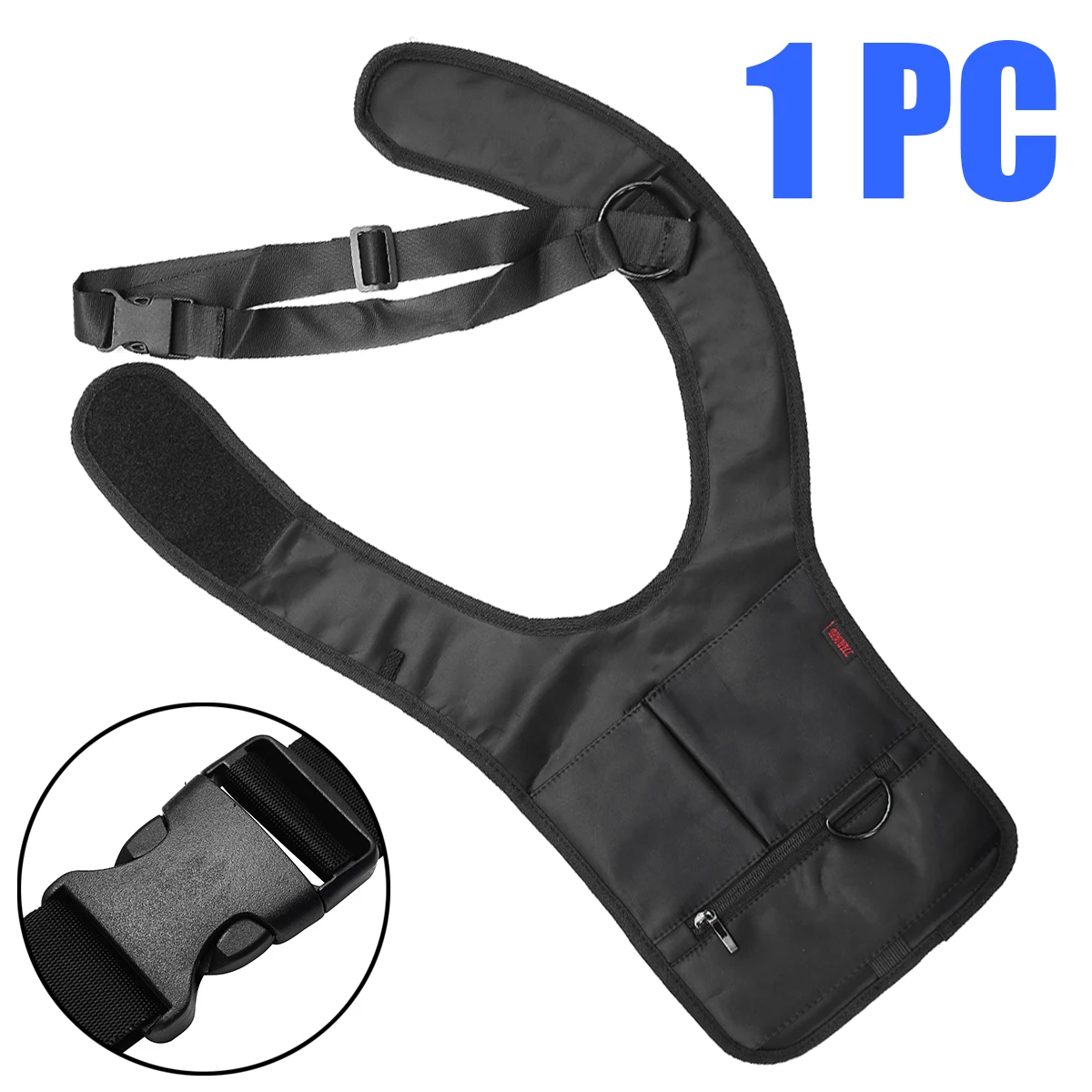 1pcs Underarm Holster Nylon Anti-Theft Shoulder Bag Black Hidden Wallet Phone Pouch Cycling Supplies Concealed Holster 40*10*5cm