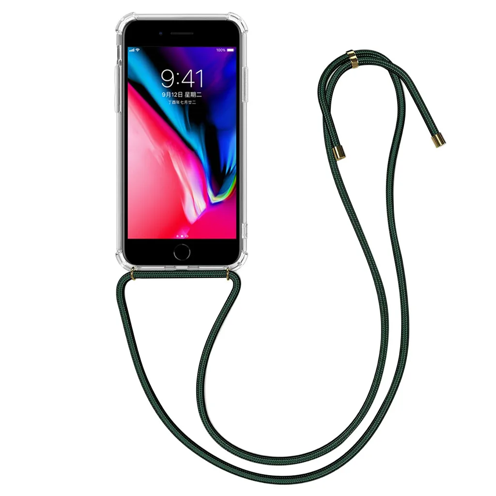 Нашейные ремешки, выдвижной силиконовый чехол для iPhone 7/8 Plus/iPhone 7/8/XS MAX/iPhone X/iPhone XR