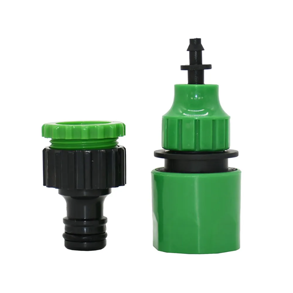 2Pcs Quick Coupling Adapter with 1/4 (ID 4mm) or 3/8'' (8mm) Barbed Connector for Irrigation Garden Watering Gardening Tools garden quick coupling barbed connectors garden hose connector hose connector garden water connector garden hose adapter hose tap adapter tank tap adapter water faucet adapter garden faucet adapter faucet adapter faucet quick connector quick connect valve
