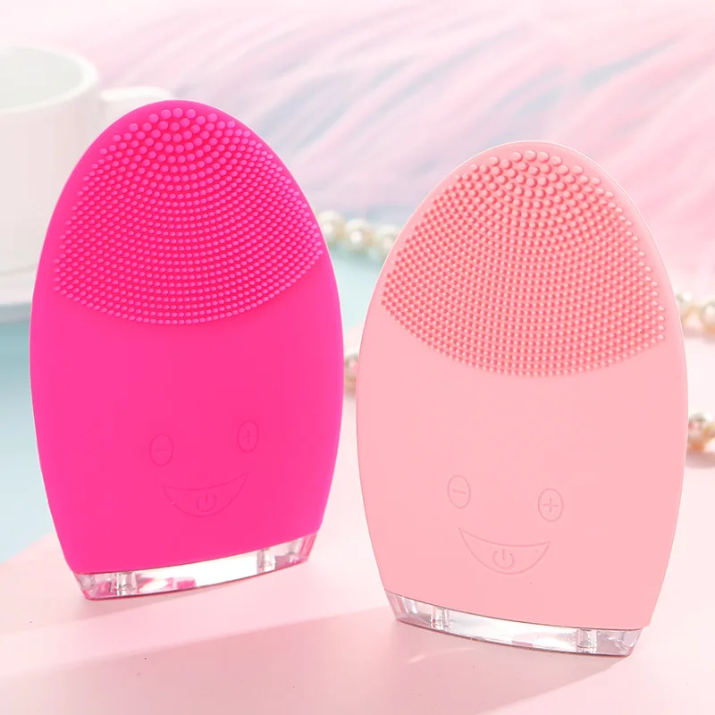 

Cleansing Brush Facial Silicone Facial Washing Brush Cleansing Electric Massage Cleaner Silicone Facials Scrub Waterproof FoLLoo