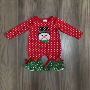 

baby girls clothes baby christmas romper baby infant toddler romper snowman romper baby cotton red romper wholesale