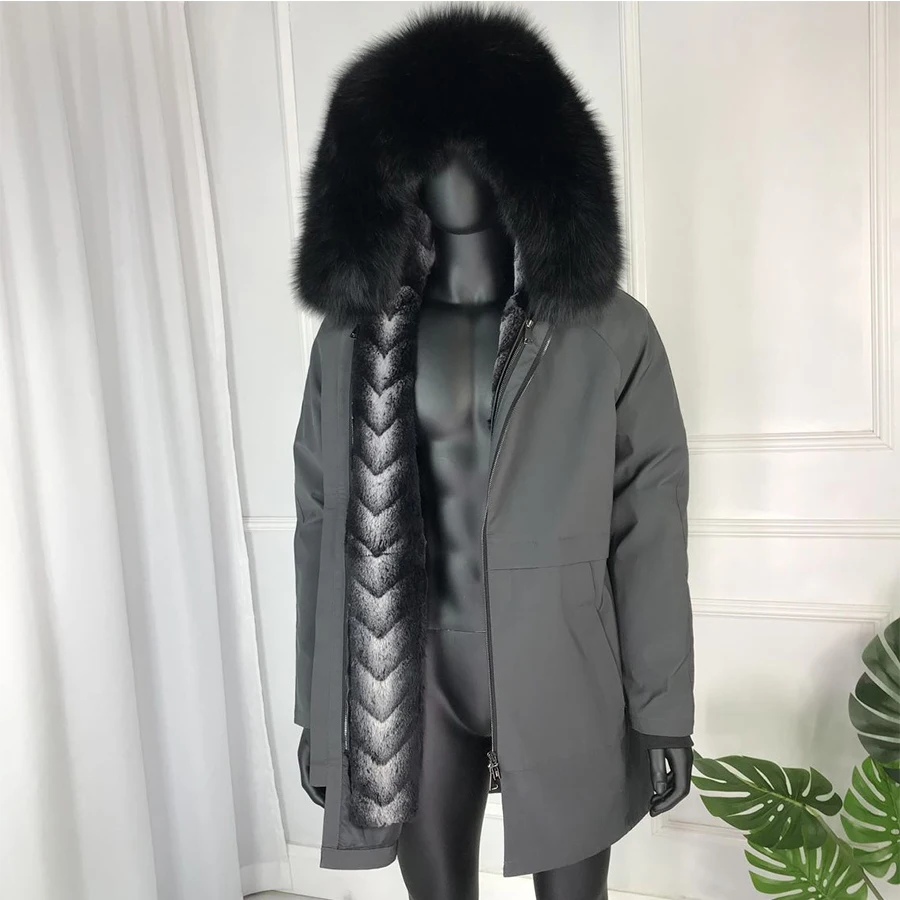 

men real fur parka
