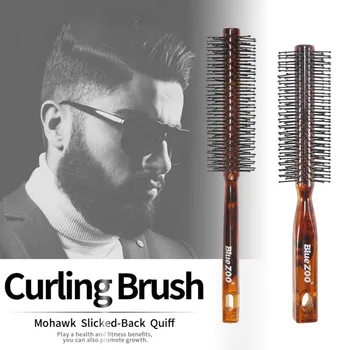 

Anti-fork Anti-static Hair Brush Massage Comb Styling Tools Easy to Use Amber Curling Comb