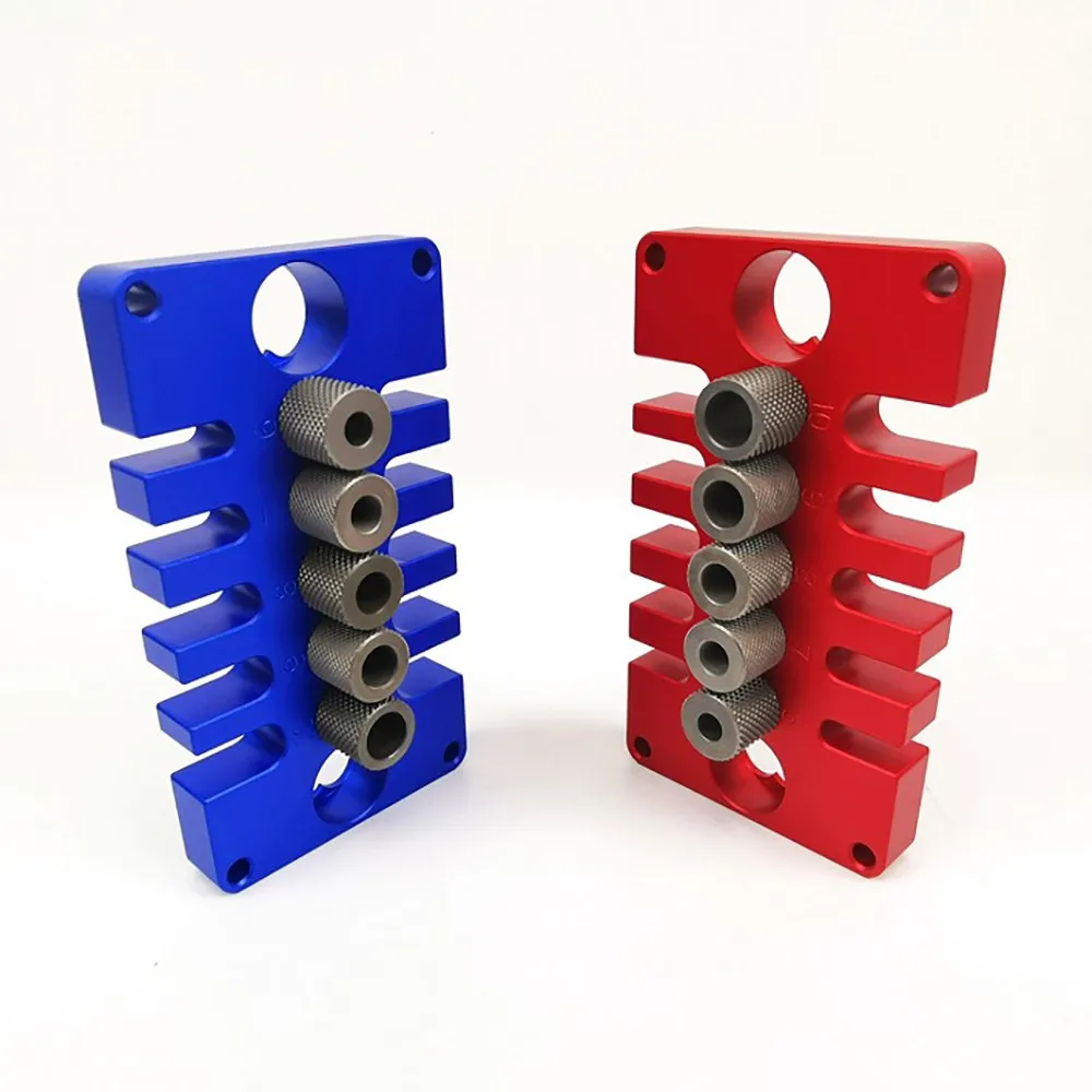 

3-in-1 Hole Opener Puncher Tools Woodworking Doweling Jig Kit Drill Guide Set Drilling Bushings Durable For Long Time Use