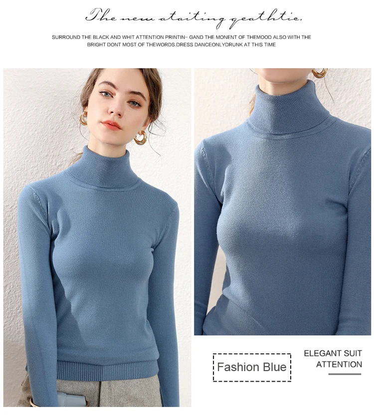 Najtaniej 2019 jesień zima sweter kobiety golfy swetry pełna rękawy miękkie slim sexy ciepłe cashmere jumper newcoming odzież damska