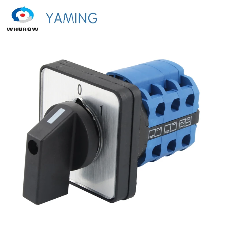 

LW26-20/3 Universal Conversion 2 Positions Three Sections Poles Power Selection Rotation Combination 6-way OFF-ON Cam Switch