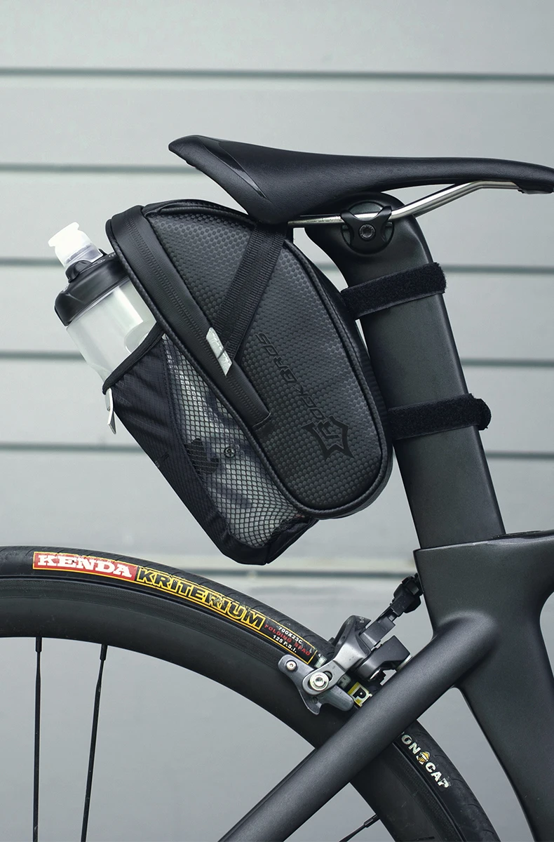 Rainproof Bike Saddle Bag Bicycle Rear Bags With Water Bottle Pocket Bicycle Ref