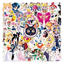 Dibujos animados de Anime, luna de hielo, grafiti, maleta para monopatín, papelería, taza de agua, juego de guitarra, pegatina al por mayor, 10/30/50 piezas