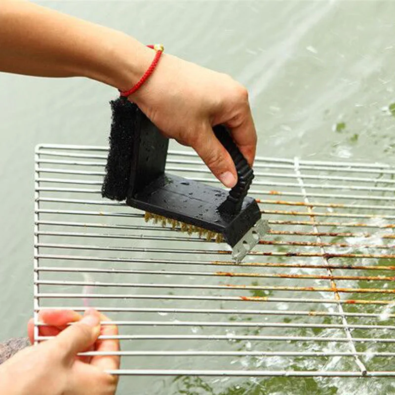 

BBQ Grill Barbecue Kit Cleaning Brush Stainless Scraper Steel Cooking Tools Barbecue Gadgets Brushes Kitchen Accessories Supply