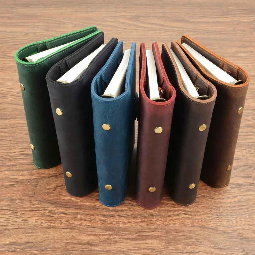 50 шт./лот, винтажные кольца из натуральной кожи, записная книжка, латунный Переплетчик, личный дневник, Дневник для путешествий, планировщик, альбом для рисования