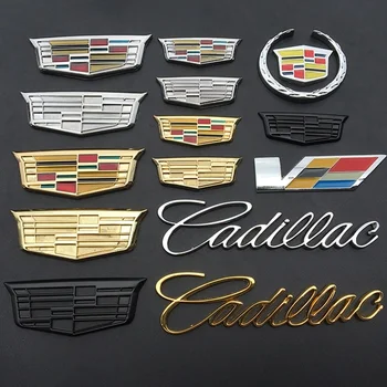 

For Cadillac Escalade CTS DTS STS XTS ATS BLS SLS Deville Seville Tiburon CT5 CT6 XT5 XT6 SRX XLR Metal 3D Exrerior Sticker