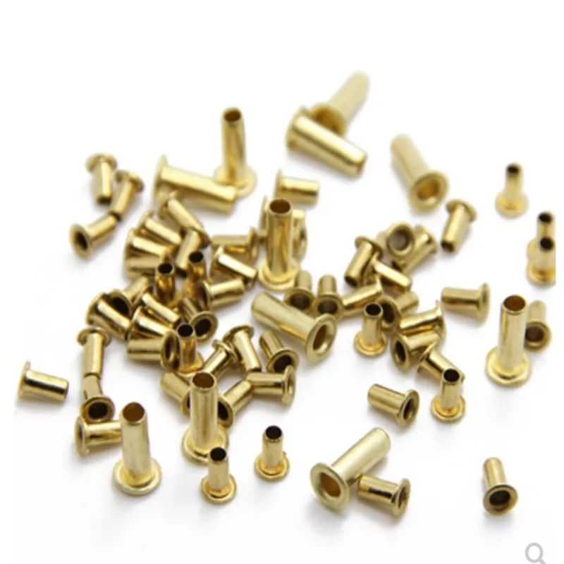 M0.9-M6 Tubular Rivets Double-sided Circuit Board PCB Nails Copper Hollow Rivet 100-500pcs rivets and fasteners rivets and screws