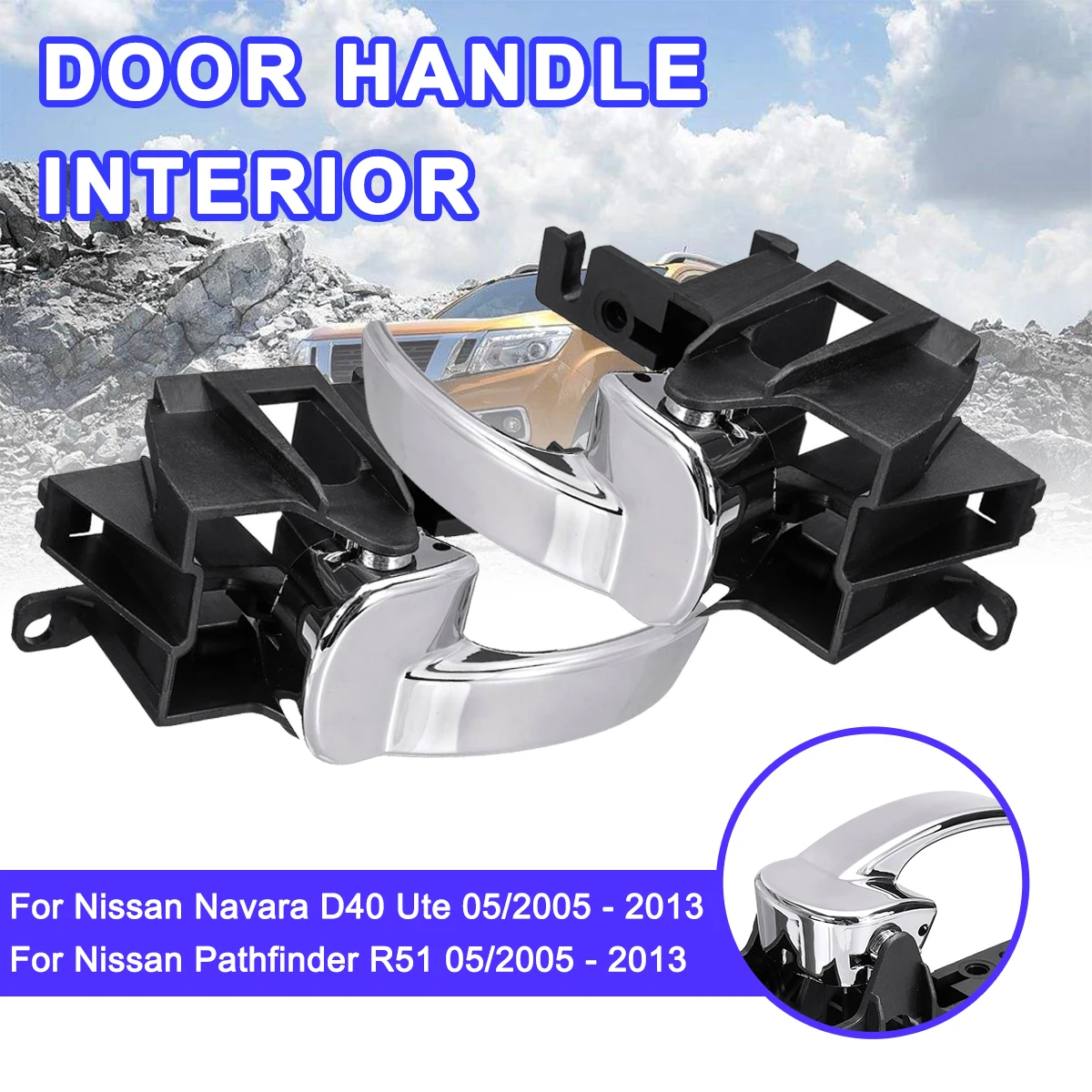 

Front Rear Left Right Car Door Handle Interior For Nissan Navara D40 Ute/Pathfinder R51 2005-2013 W02-7772057-2 W02-7772057-1