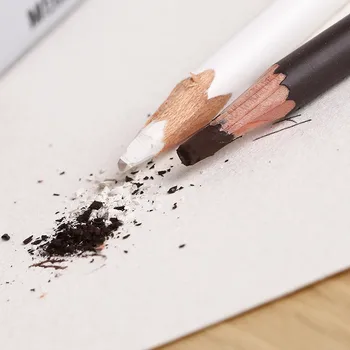 Brązowy biały ołówek do szkicowania profesjonalny dyszenie ołówek kreda nietoksyczny baza Pastel Art wyróżnij szkic węgiel pióro tanie i dobre opinie CN (pochodzenie) WOOD Brown White Sketch Pencil Professional Panting Drawing Pencil Non-toxic Base Pastel Sketch Charcoal Pen