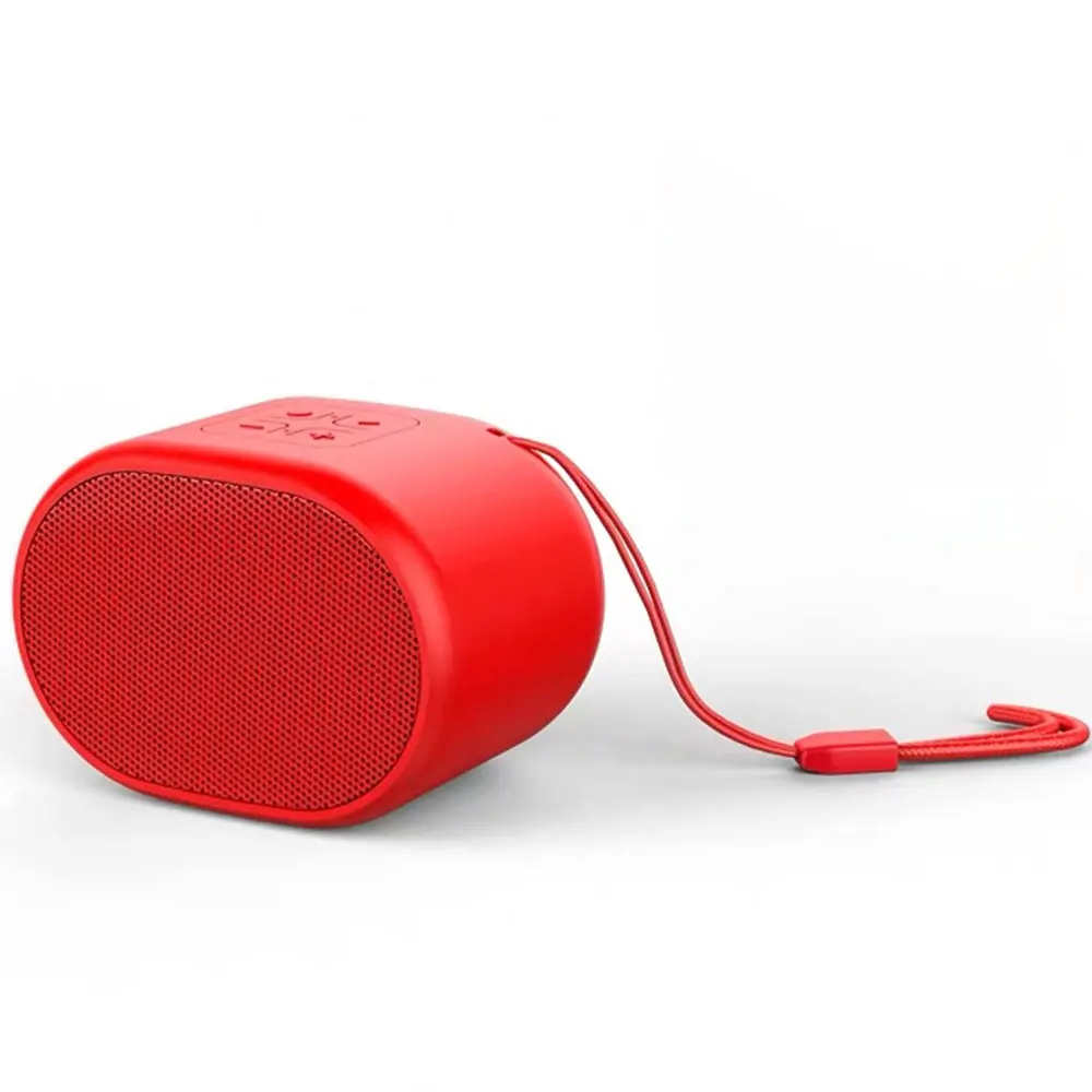 KISSCASE мини беспроводной Bluetooth динамик TF AUX USB бас 4D стерео портативный Bluetooth динамик MP3 аудио музыкальный плеер громкий динамик - Цвет: Красный