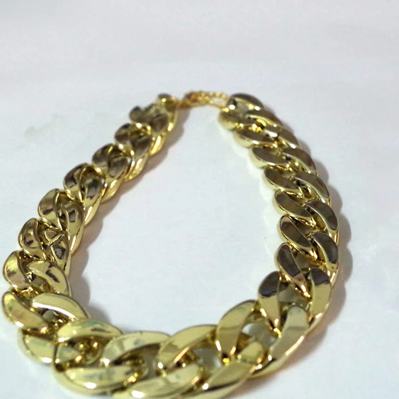 

36&45cmPet Puppy Dog Chain Collar Punk Gold Plated Cat Safety Collar Adjustable