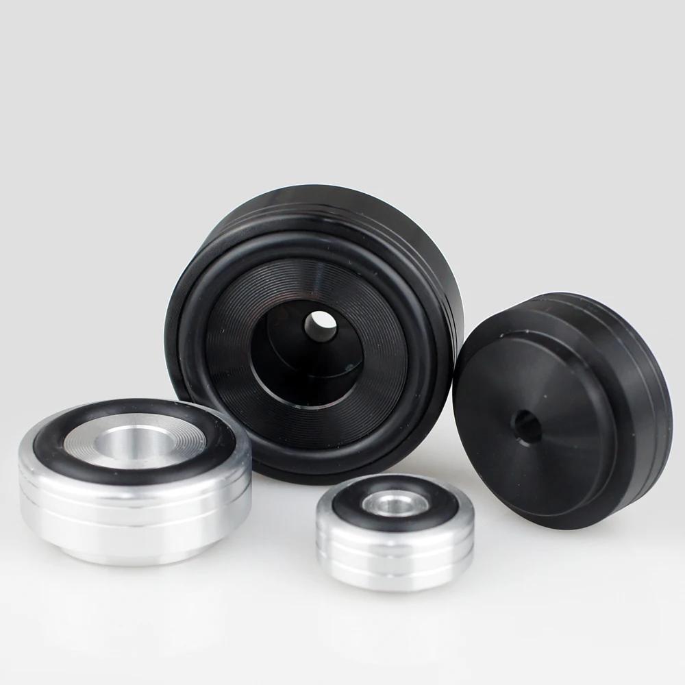 Car Audio Amplifier Box 4pcs HIFI Audio Speakers Amplifier CD Player Aluminum Alloy/Rubber Anti-shock Shock Absorber Foot Pad Feet Pads Vibration Stands