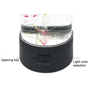 

Relaxing Hypnotic Jellyfish Childen LED Night Light Fantasy Table Bedside Lamp Aquarium USB Powered Color Changing Atmosphere